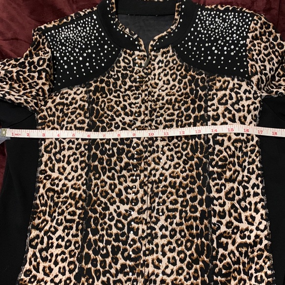 Leopard print fashion glitter jacket - Picture 4 of 5